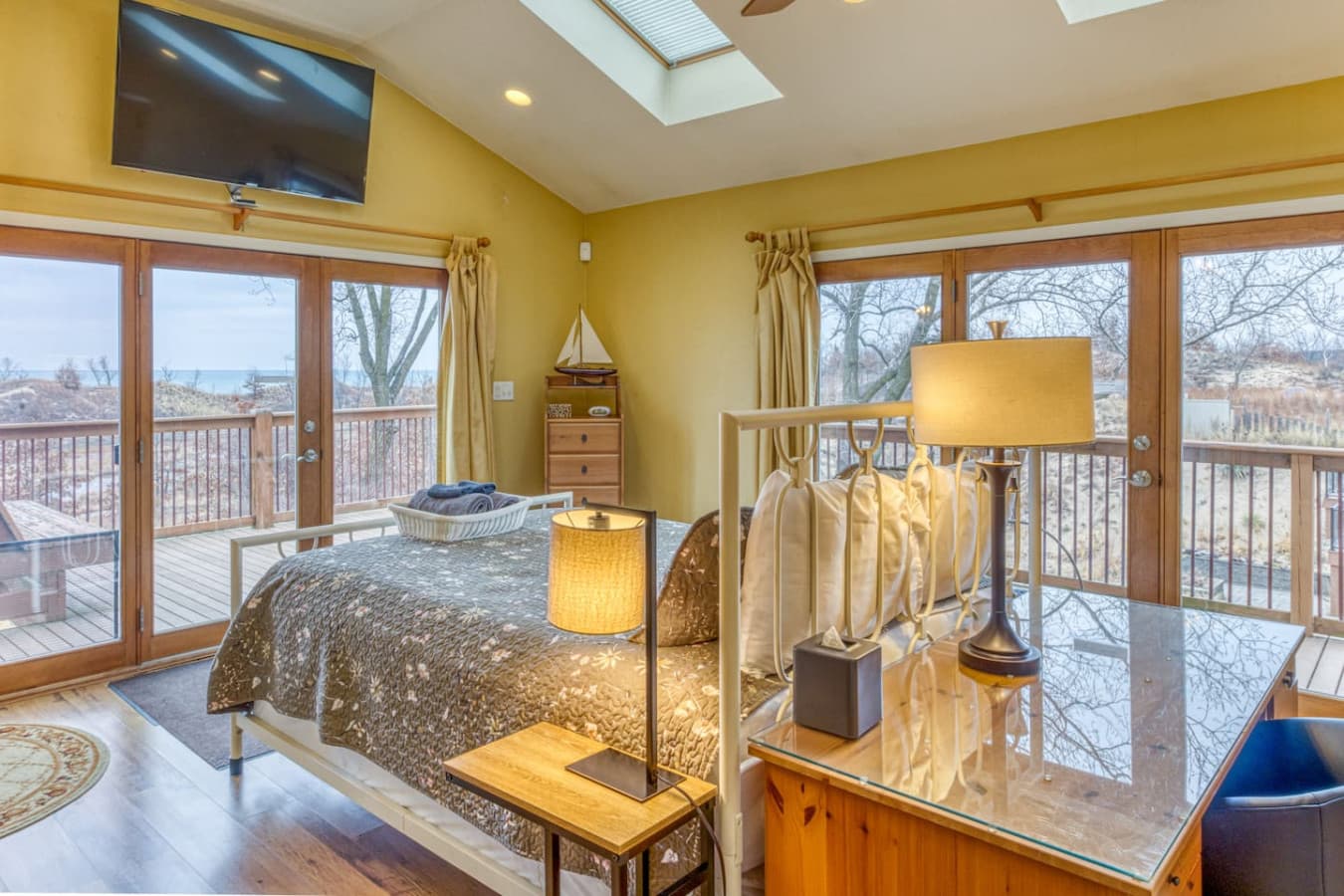 Level 6 Master Suite with picturesque views of Lake Michigan and the Indiana Dunes National Park