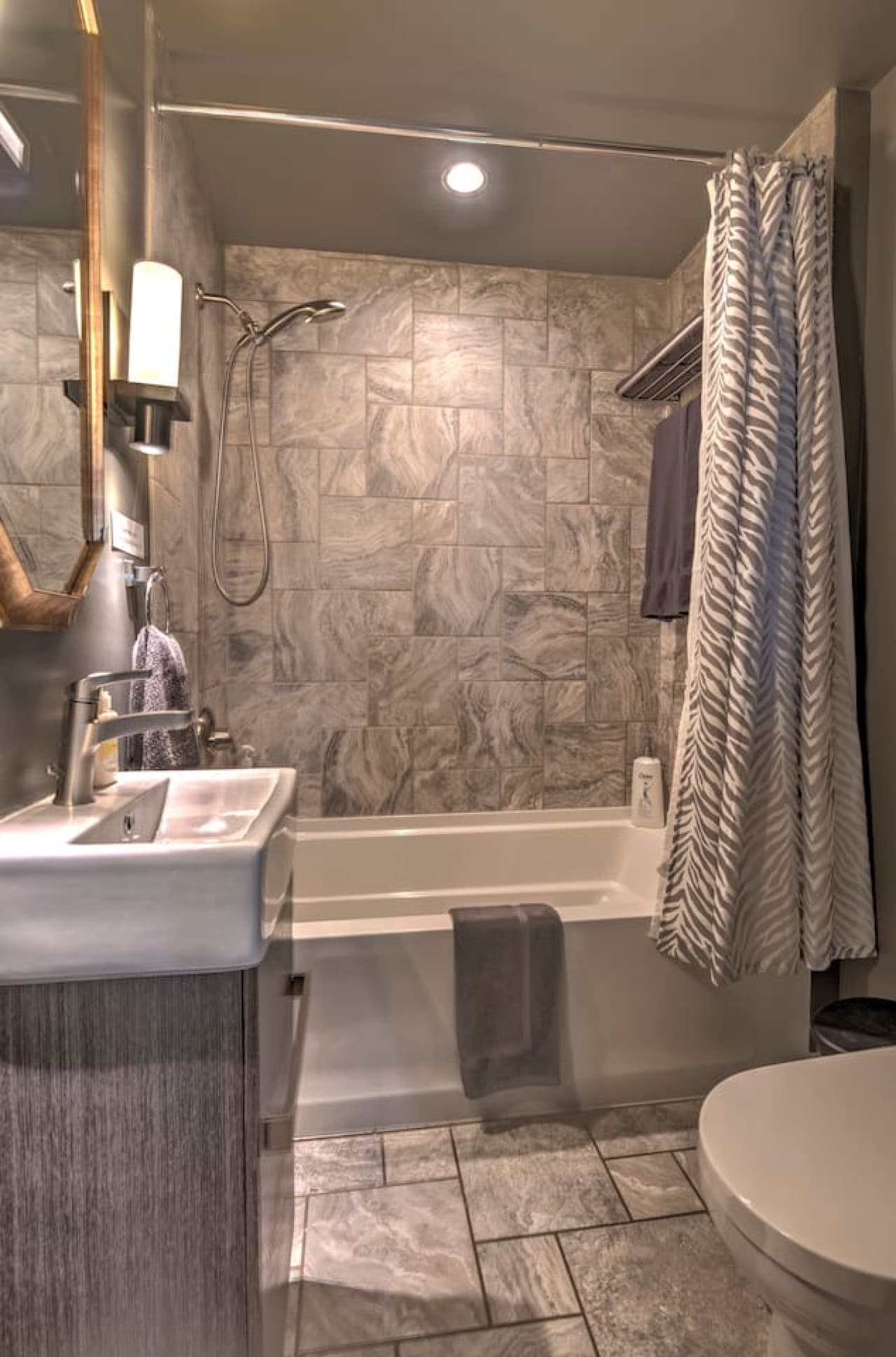 First Floor Full Bathroom adjacent to the Round Room