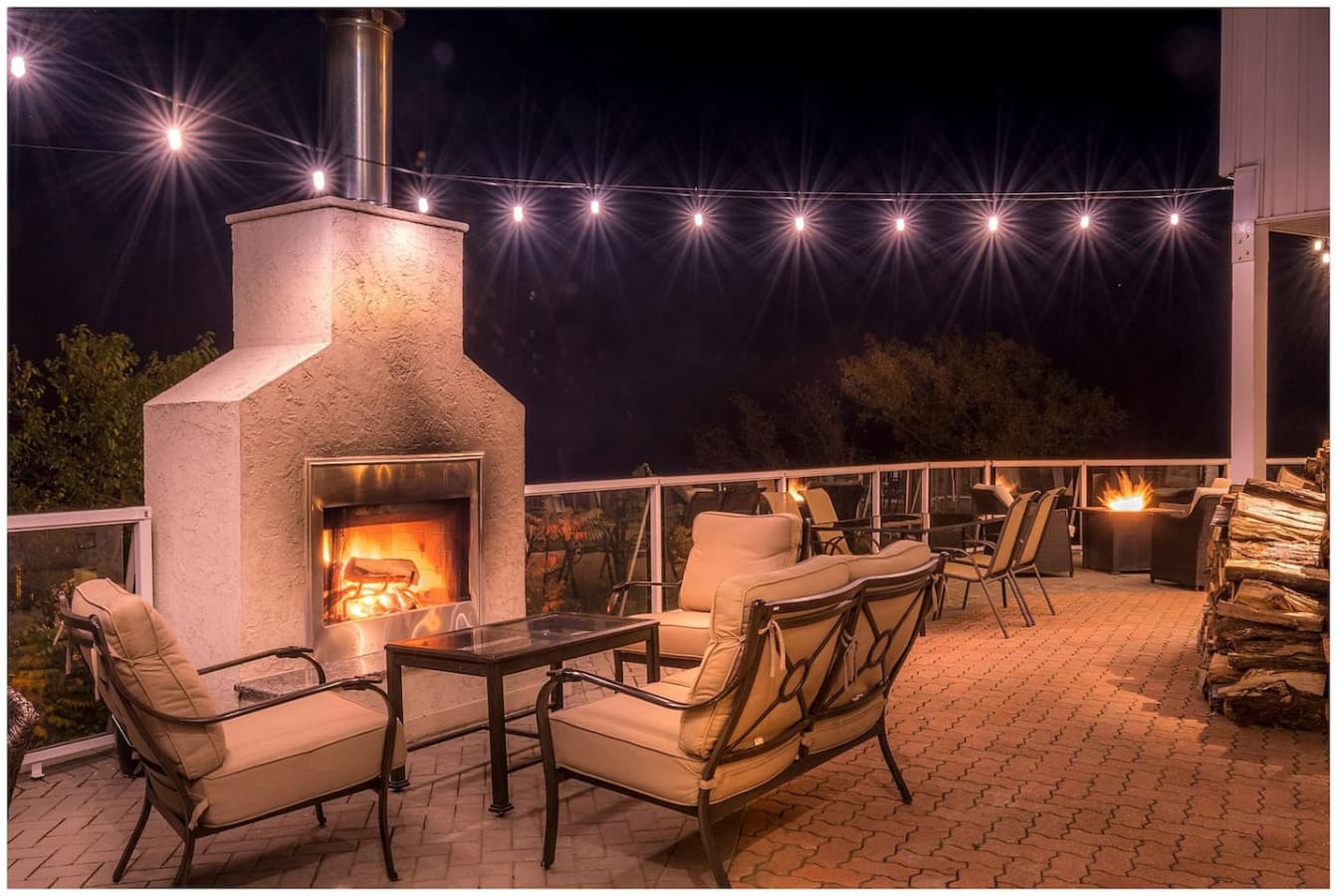 The Main Deck features an outdoor dining area, natural gas grill with granite countertop, and beverage fridge.