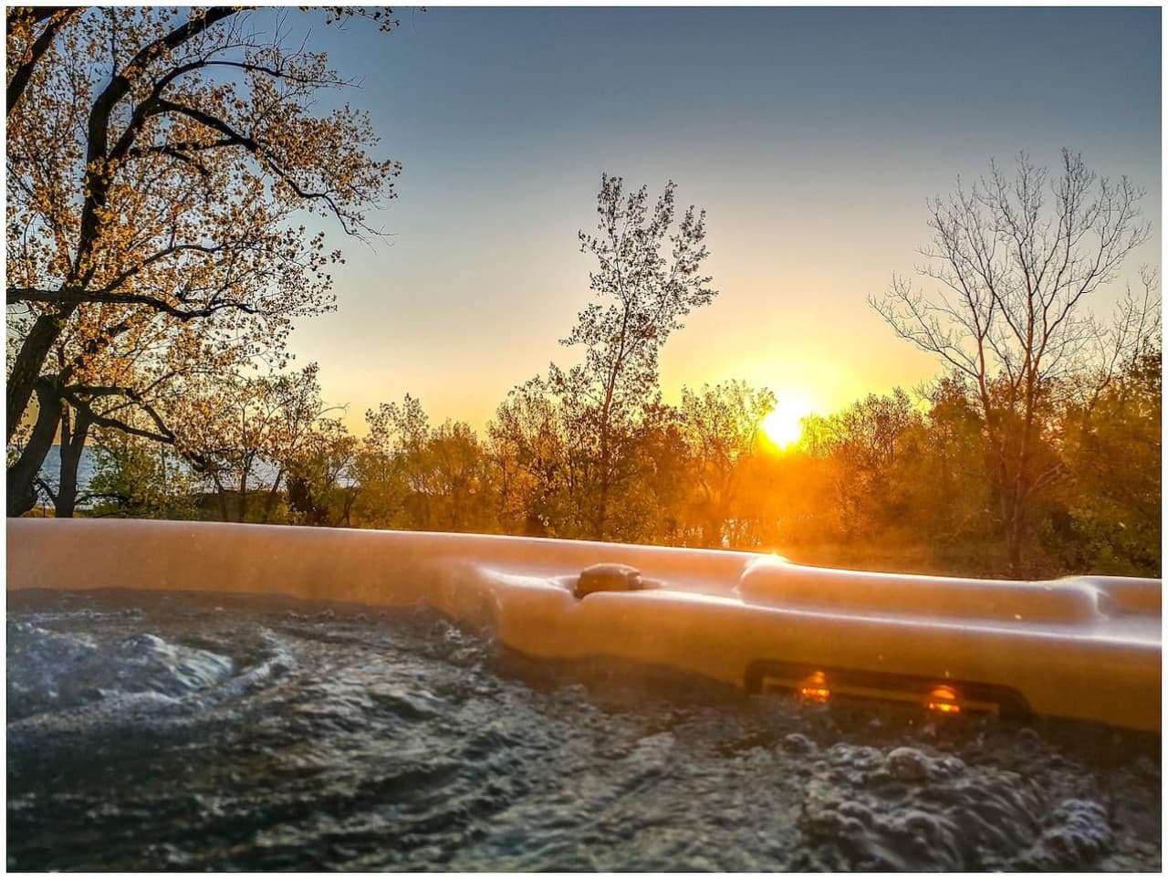 Watch the sun rise over the National Lakeshore from the East Portico 8-person hot tub.