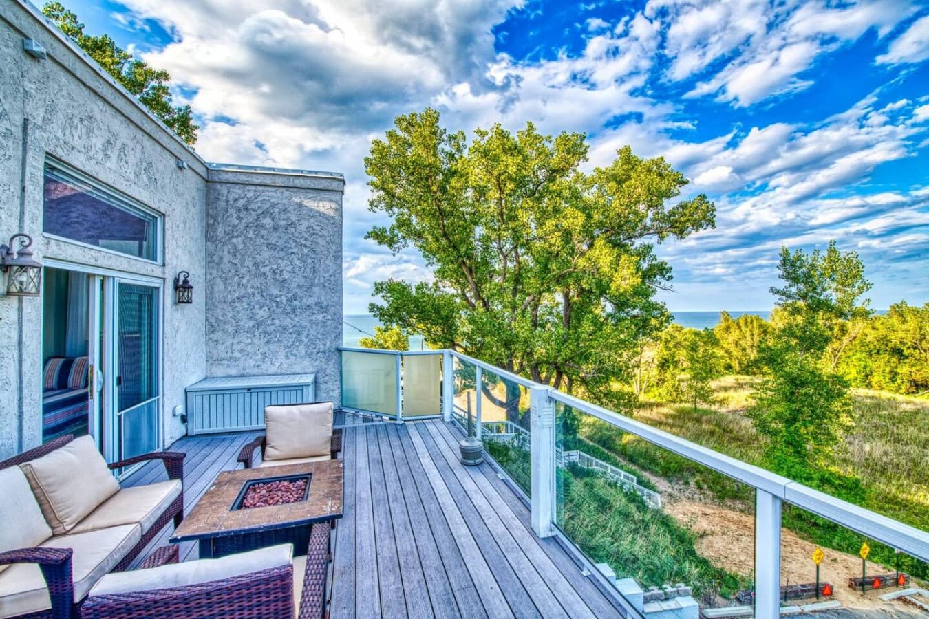 Relax on the Ship’s Bow Deck and enjoy the unspoiled view of the Indiana Dunes National Lakeshore.