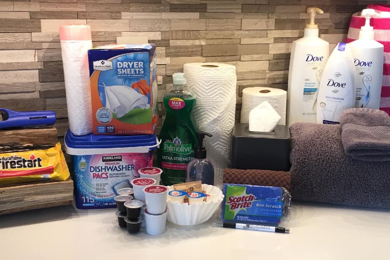 Supplies provided during your stay
