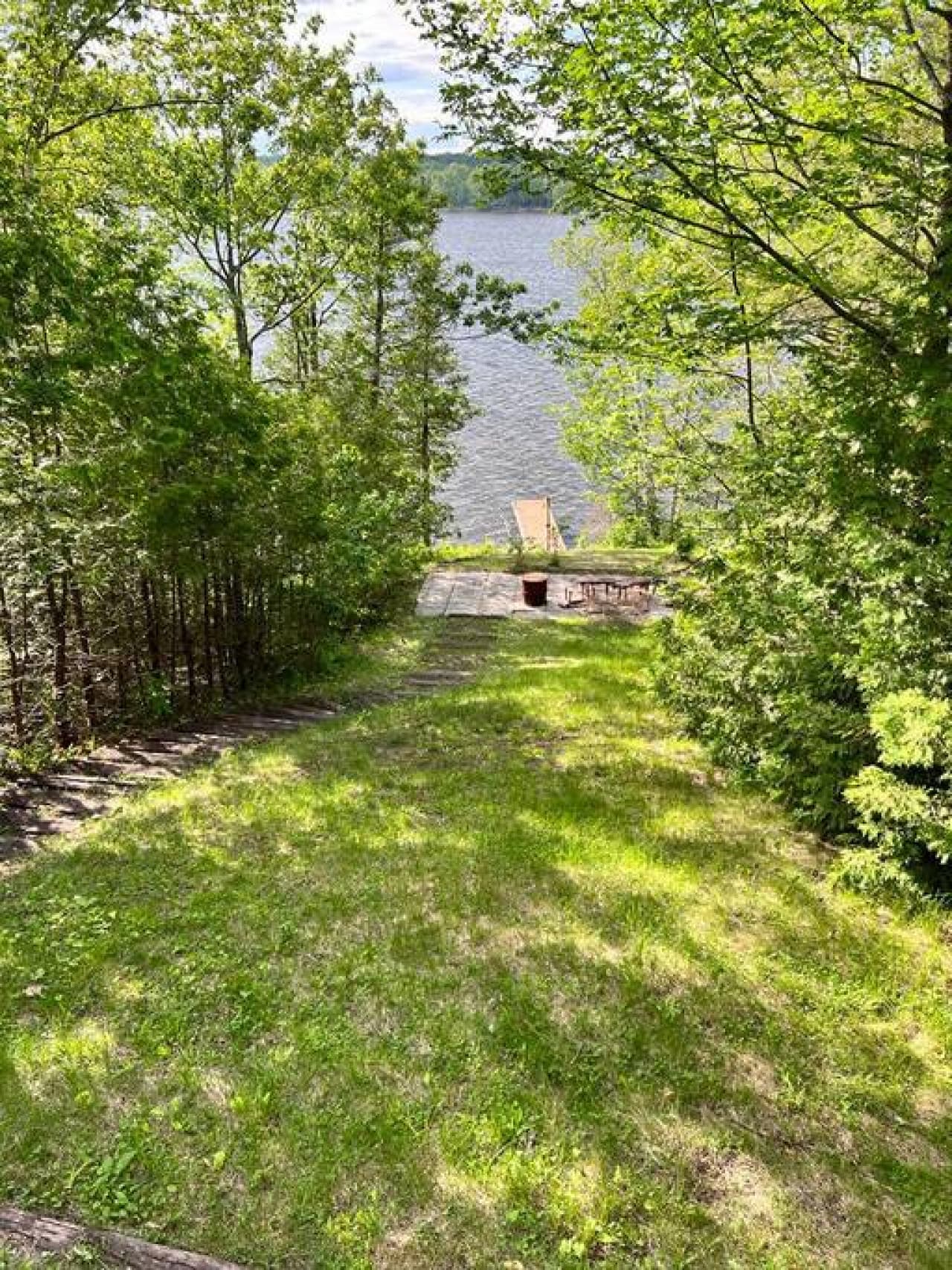 View of the lake from the cottage.