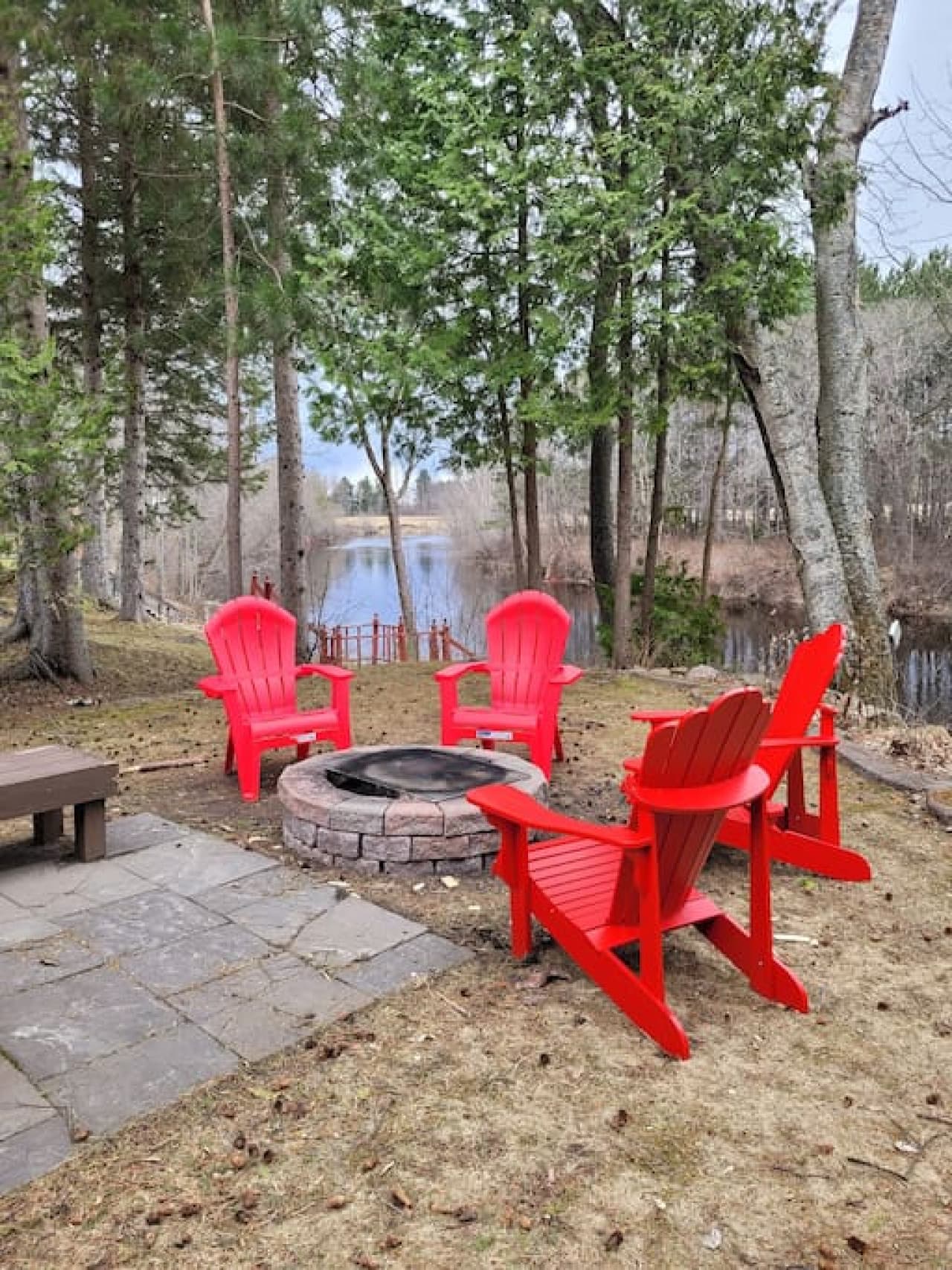 Beautiful outdoor firepit.