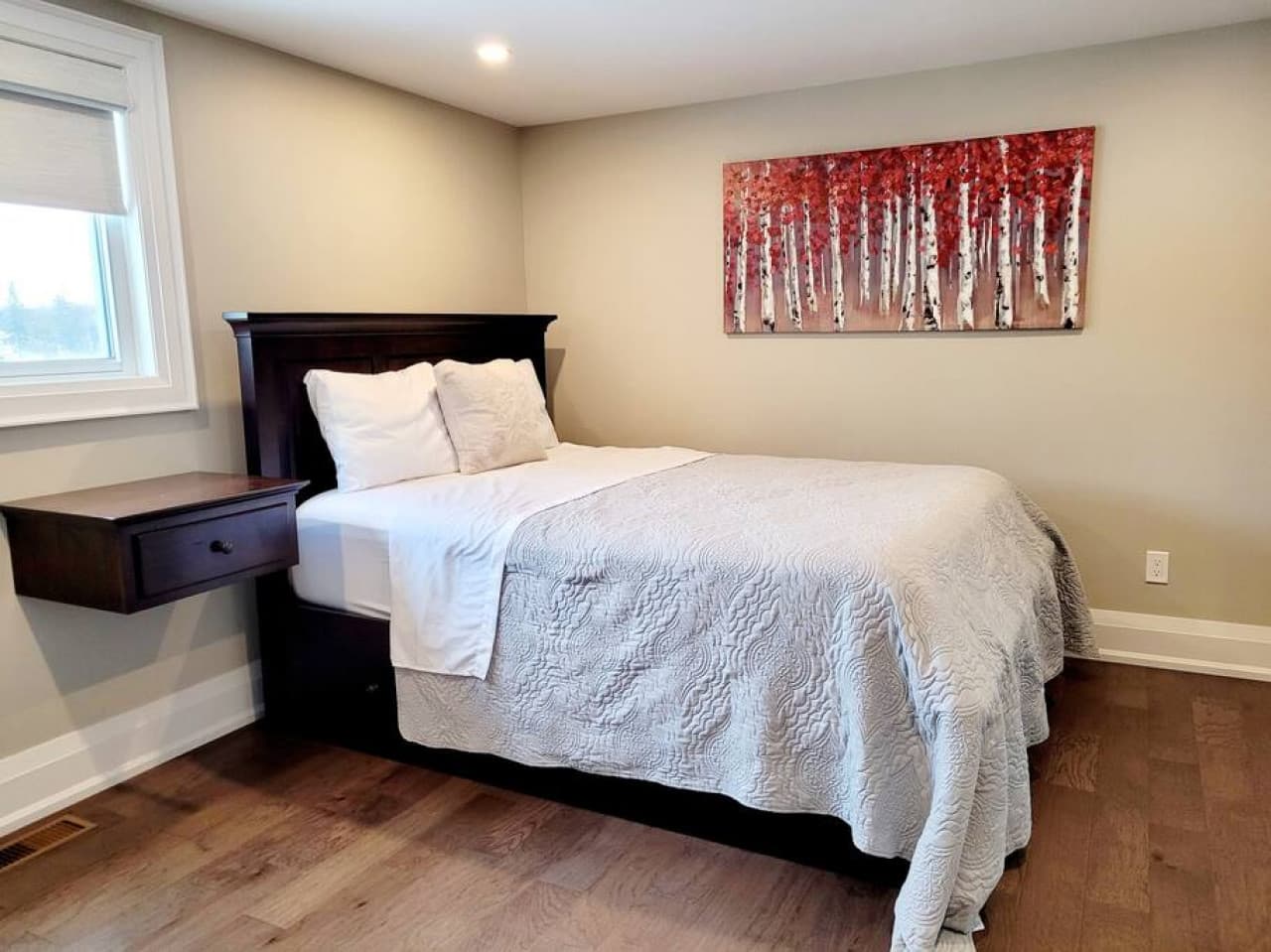 Master bedroom with walk in closet and en-suite