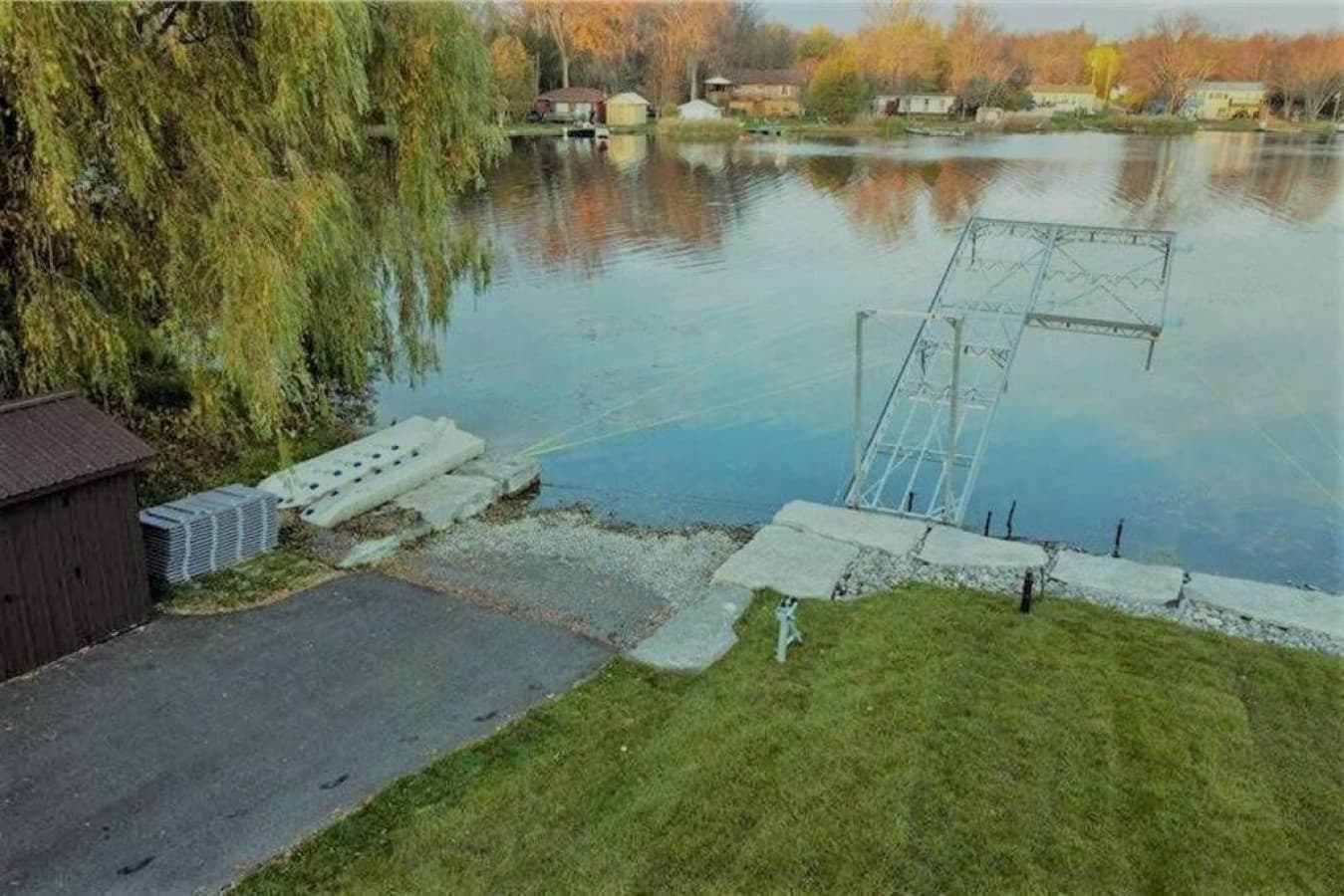 Dock with boat launch