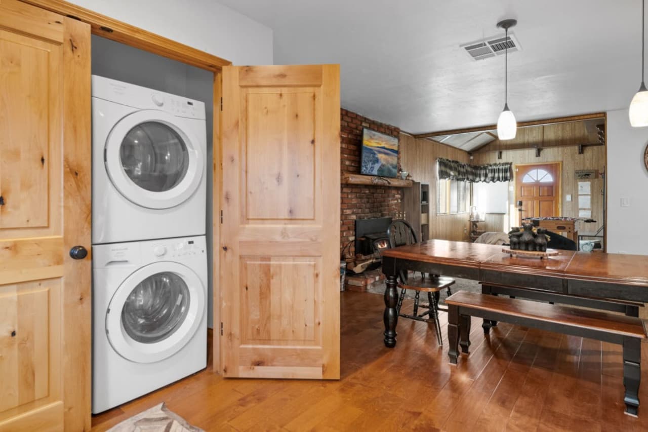 Laundry day made easy! Our modern washer and dryer are here to keep your clothes fresh and clean