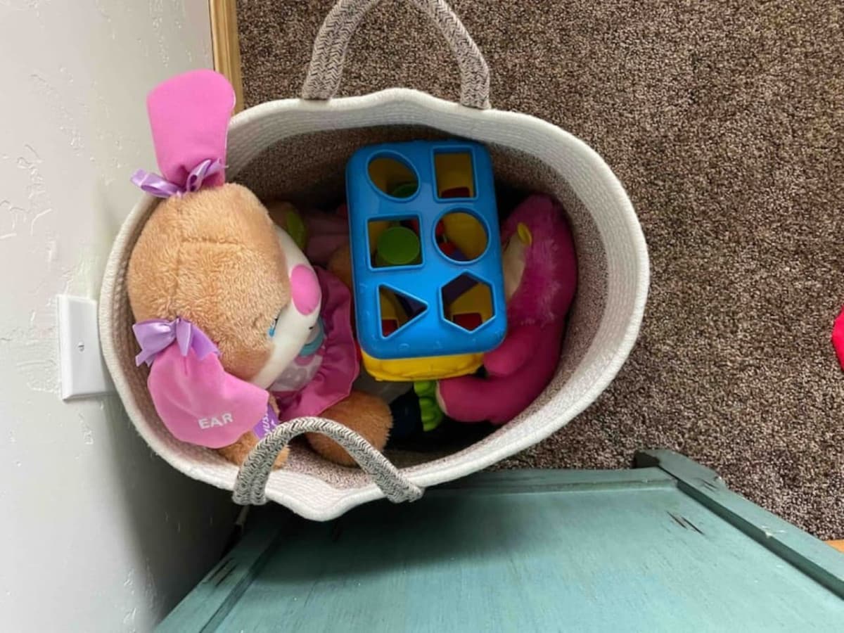 Basket of children's toys in bedroom 3- Rather Be Properties
