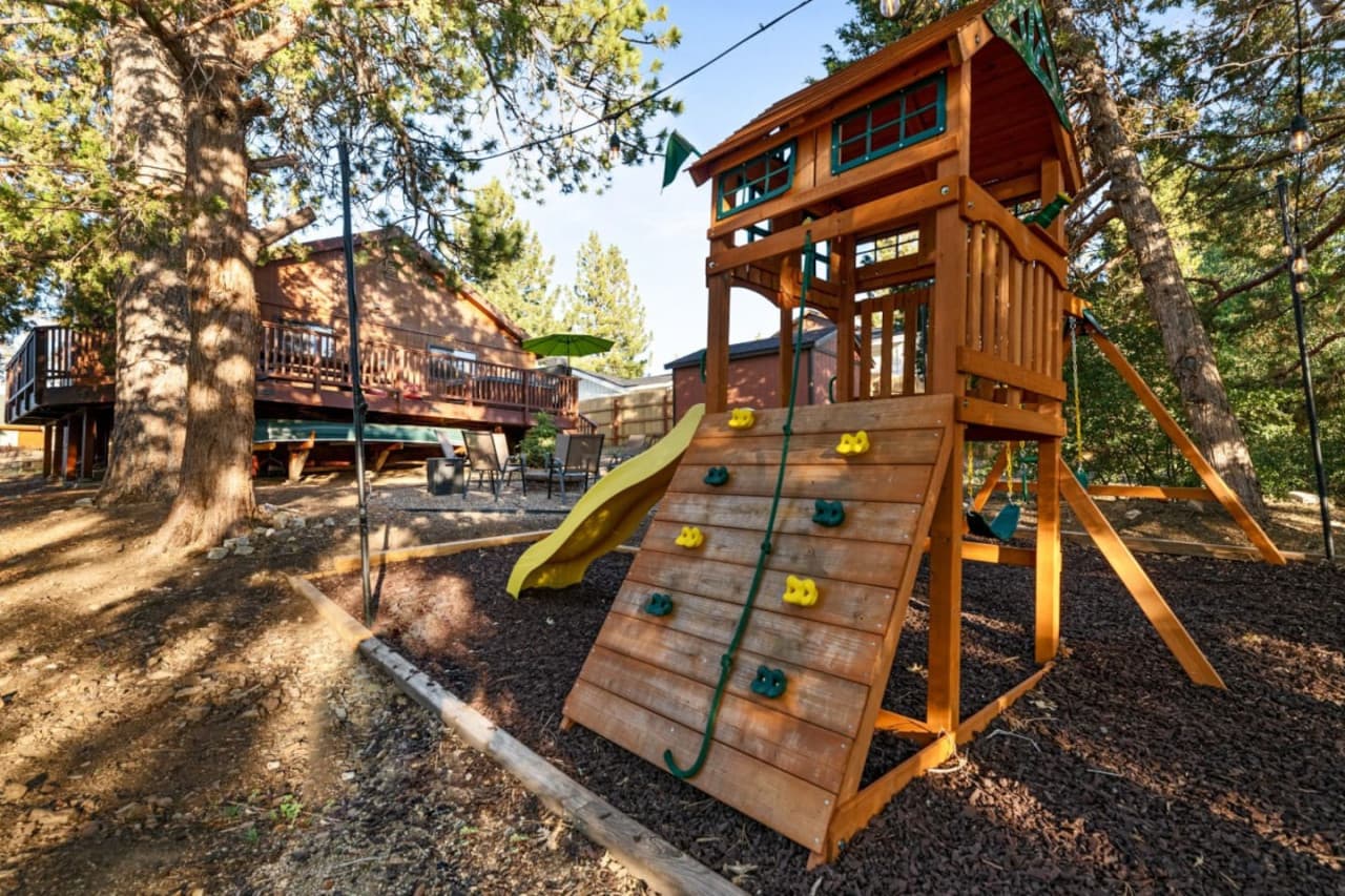 During summer let your kids get all their wiggles out with our brand new 13ft x 15 ft children's play ground which is surrounded by sting lighting to light up the evening and add beautiful ambiance to the yard during sunset. In the yard you will also have