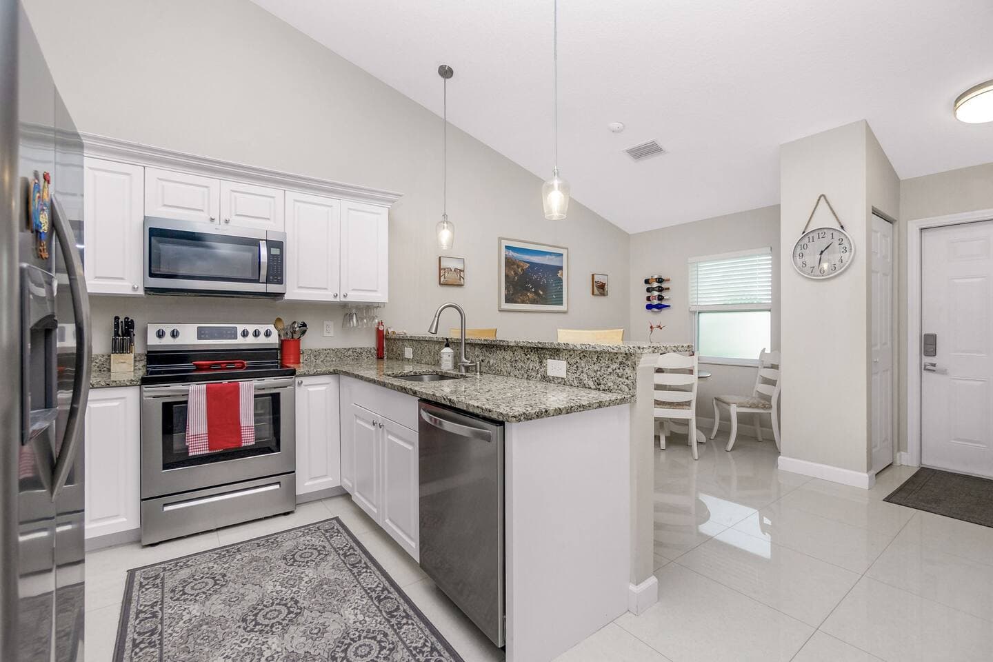 Kitchen with barstool seating 