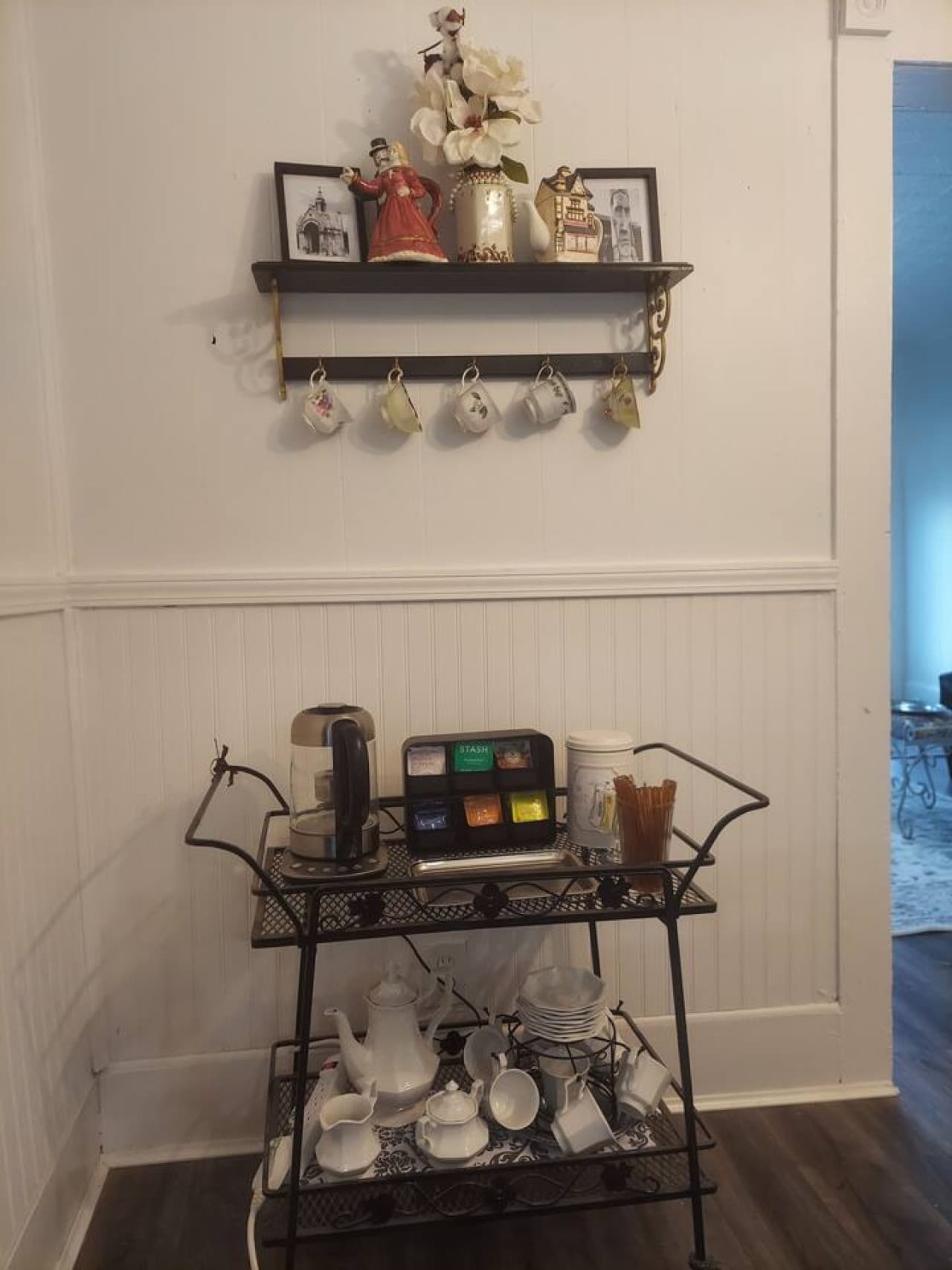 Hot beverage bar with teas and coco to warm your soul!