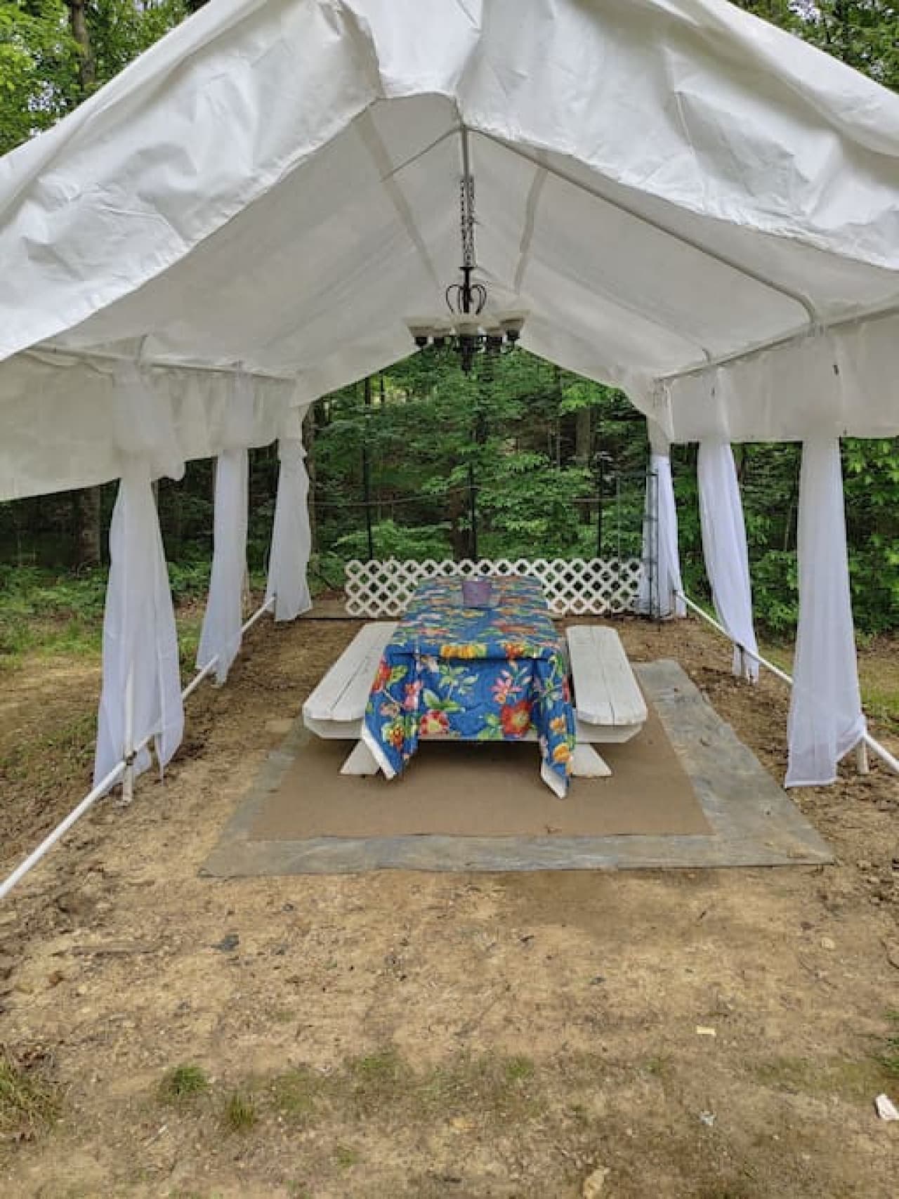 Common area outdoor dining area