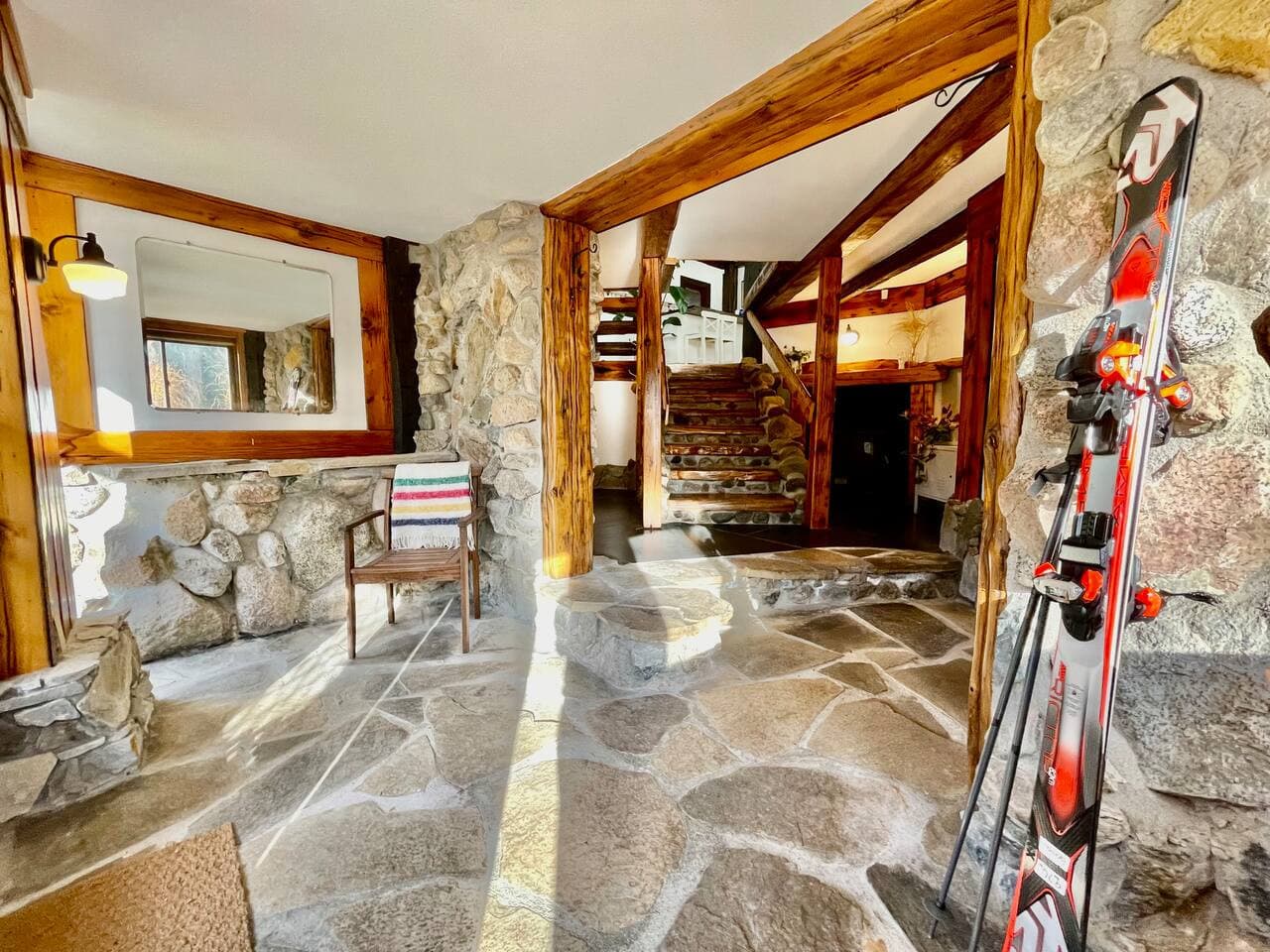 Entry / mud room. Ample room for storing and drying snow and ski gear.