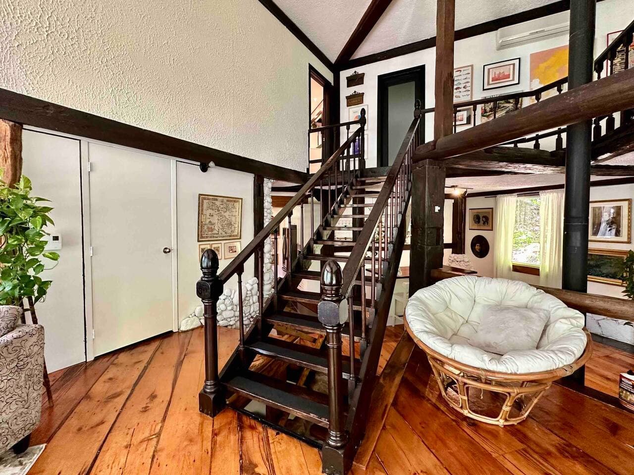 Central staircase and sitting area