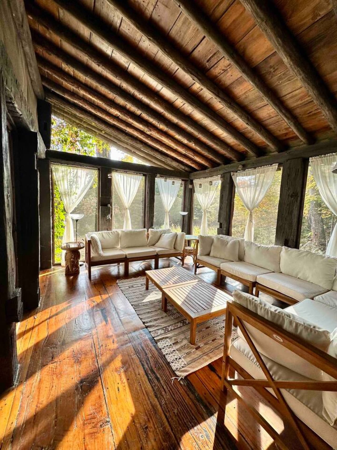 Our favourite room in the house: our outdoor living room/gazebo.