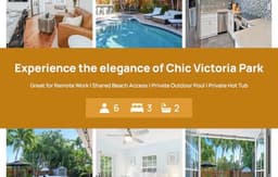 Chic Victoria Park 3BR-2BA w/ Heated Pool & Spa