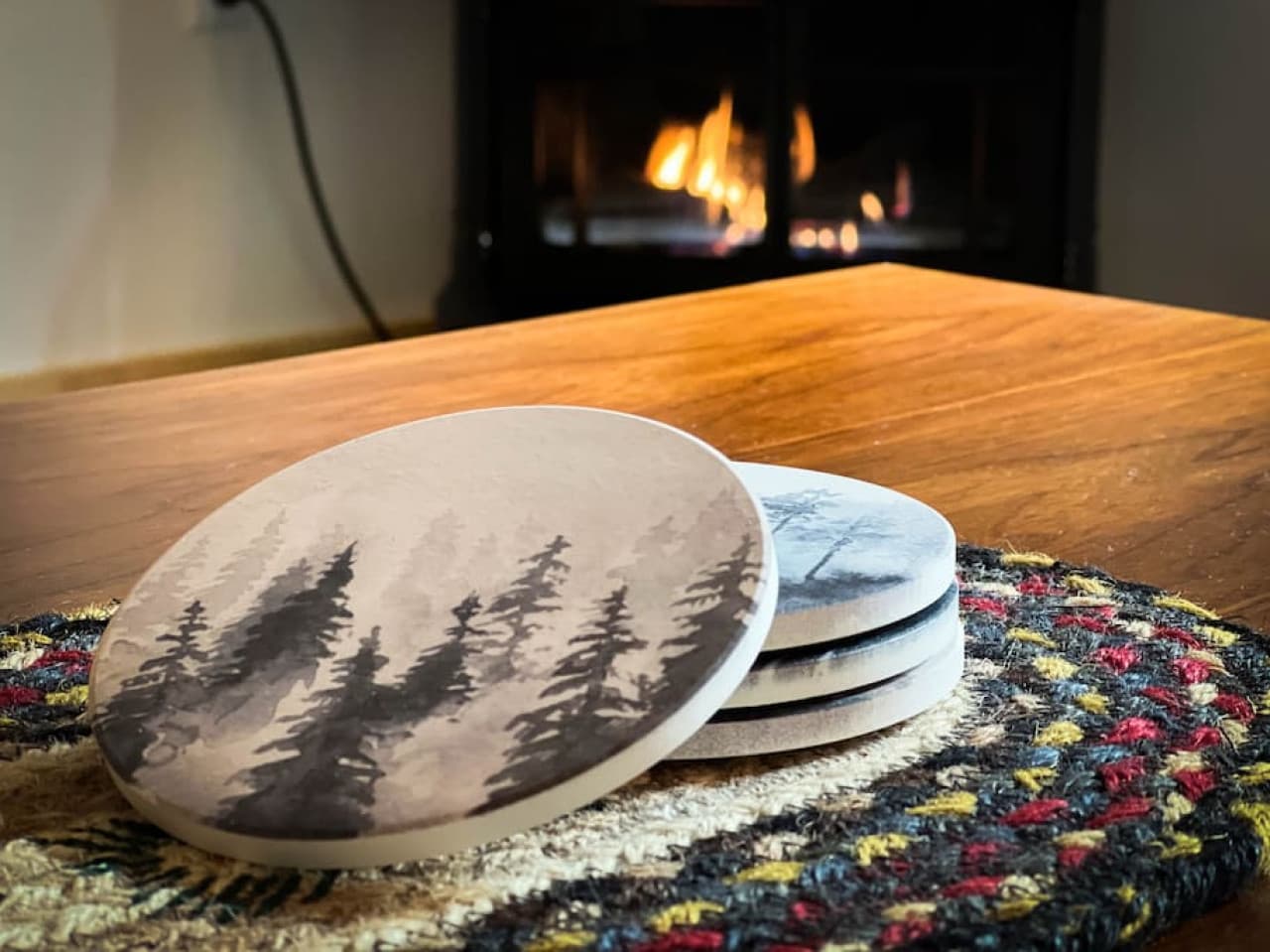 hand-painted coasters - details details details!