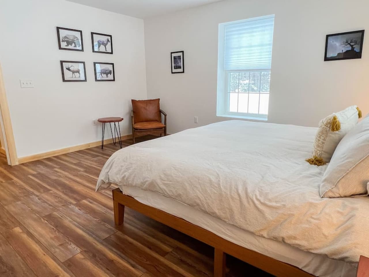 King bedroom with charging stations and touch lamps