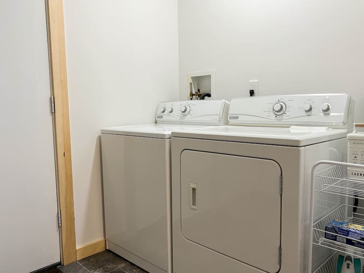 Washer and dryer for your use - we will provide detergent pods.