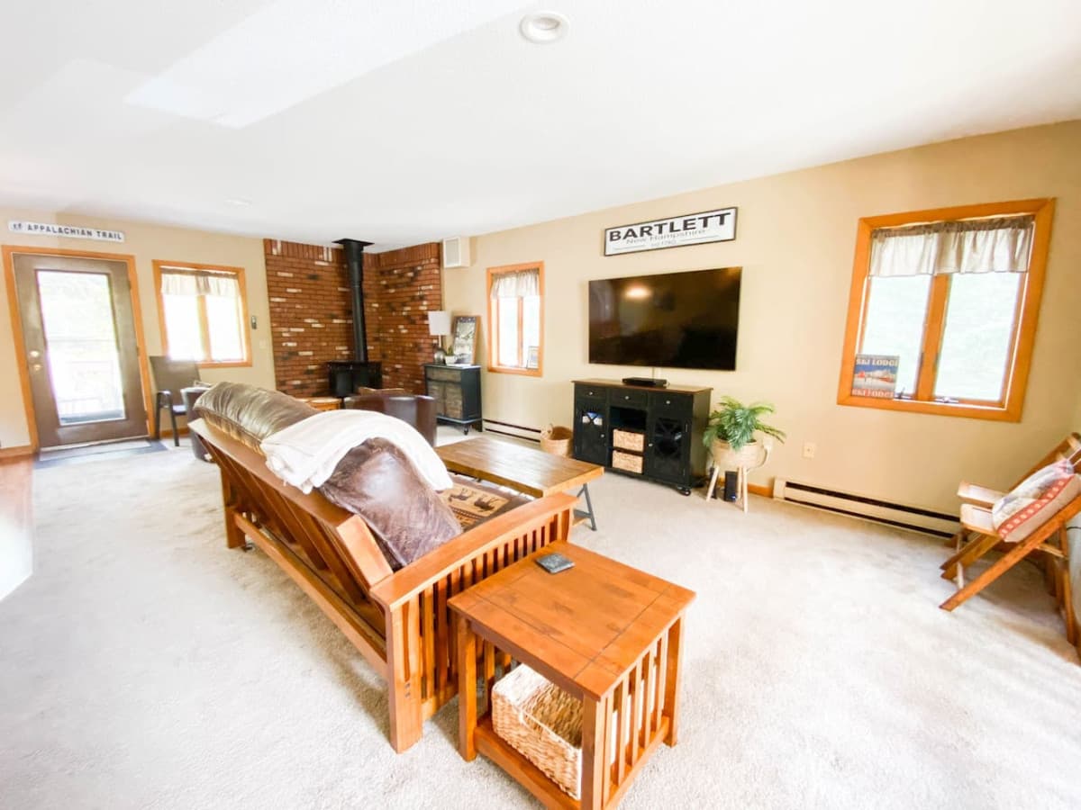 spacious open concept living room