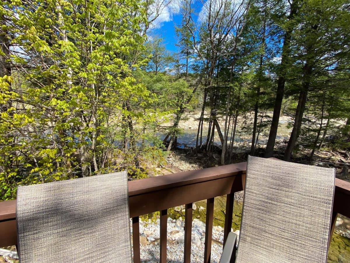 Listen to the river right from the deck!!
