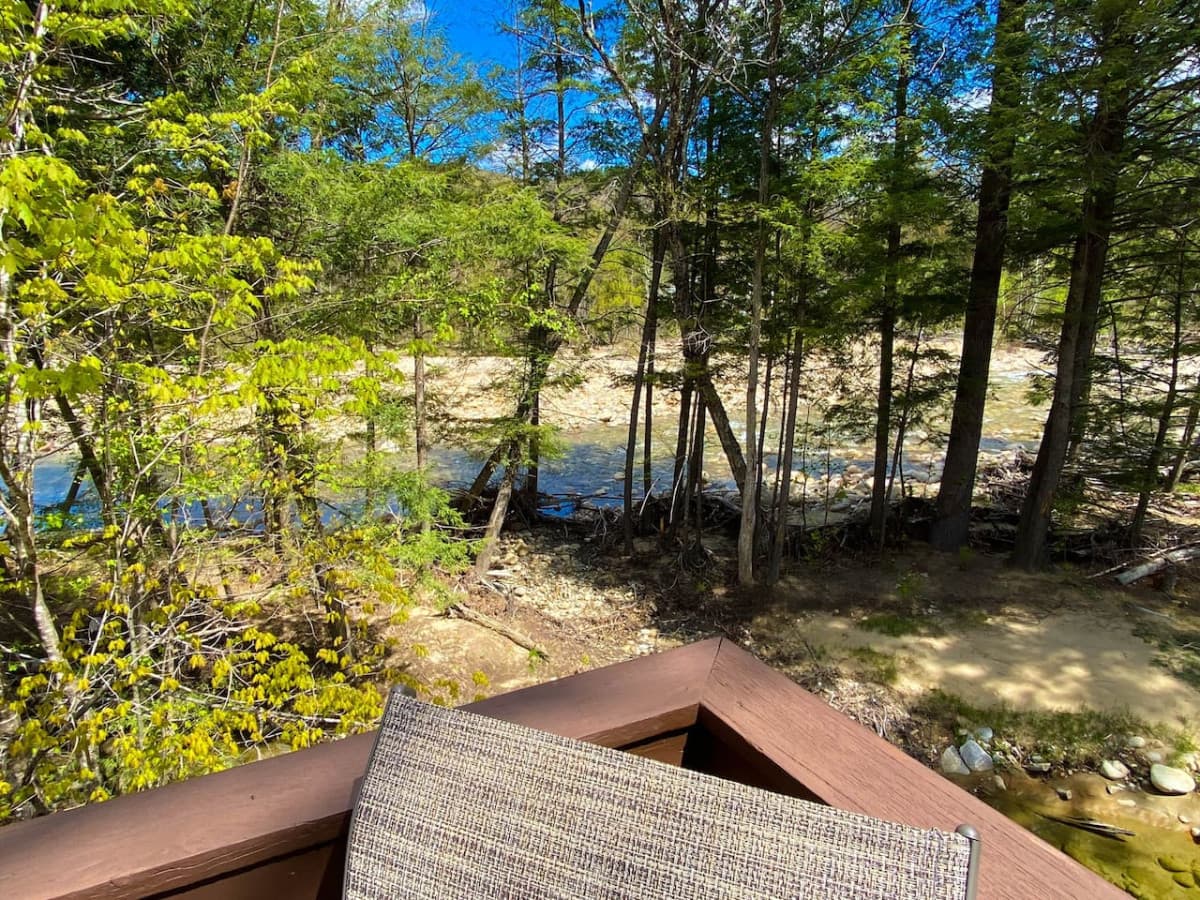 Enjoy the sounds and views of the Rocky River