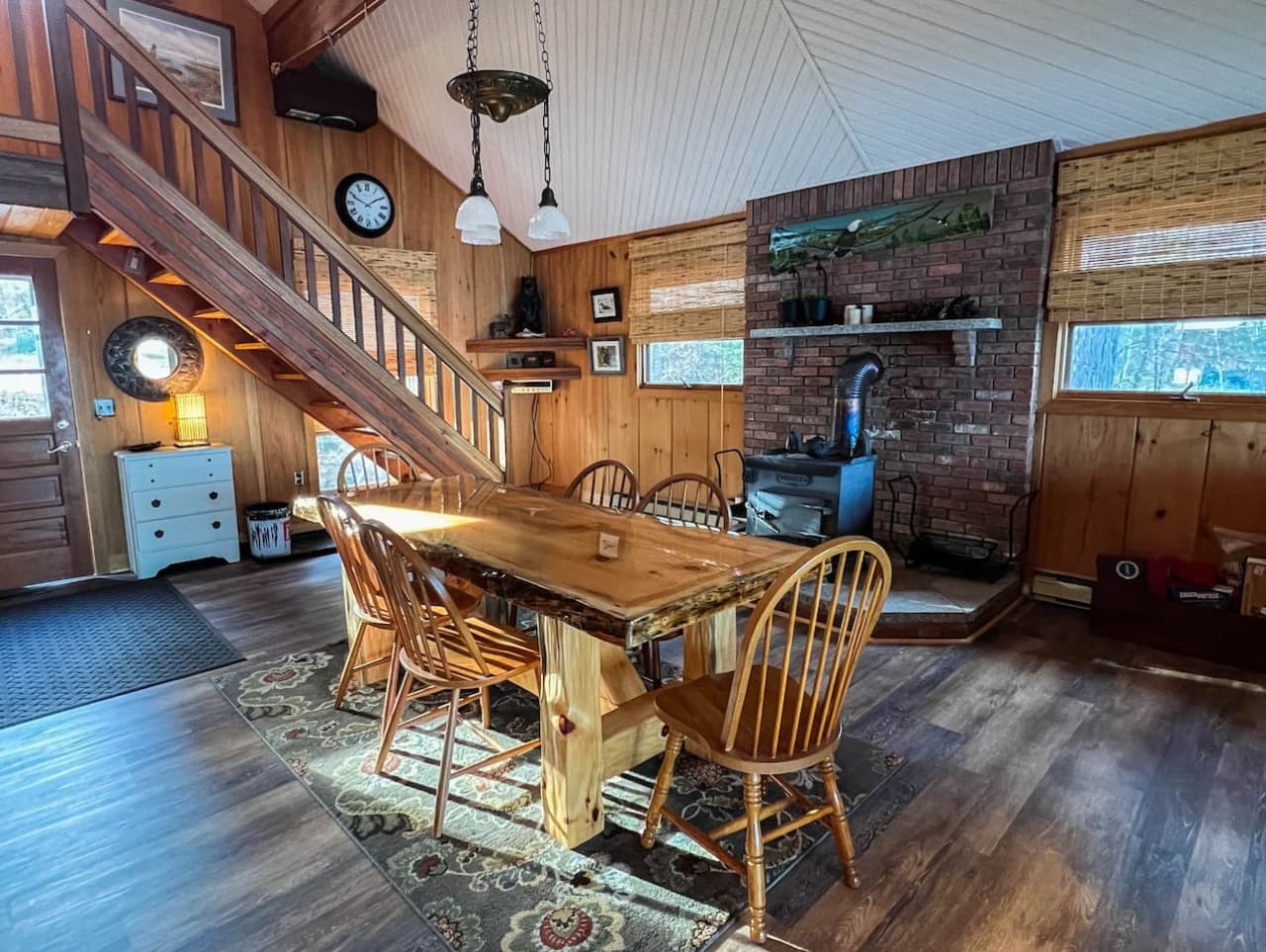solid wood live edge dining room table