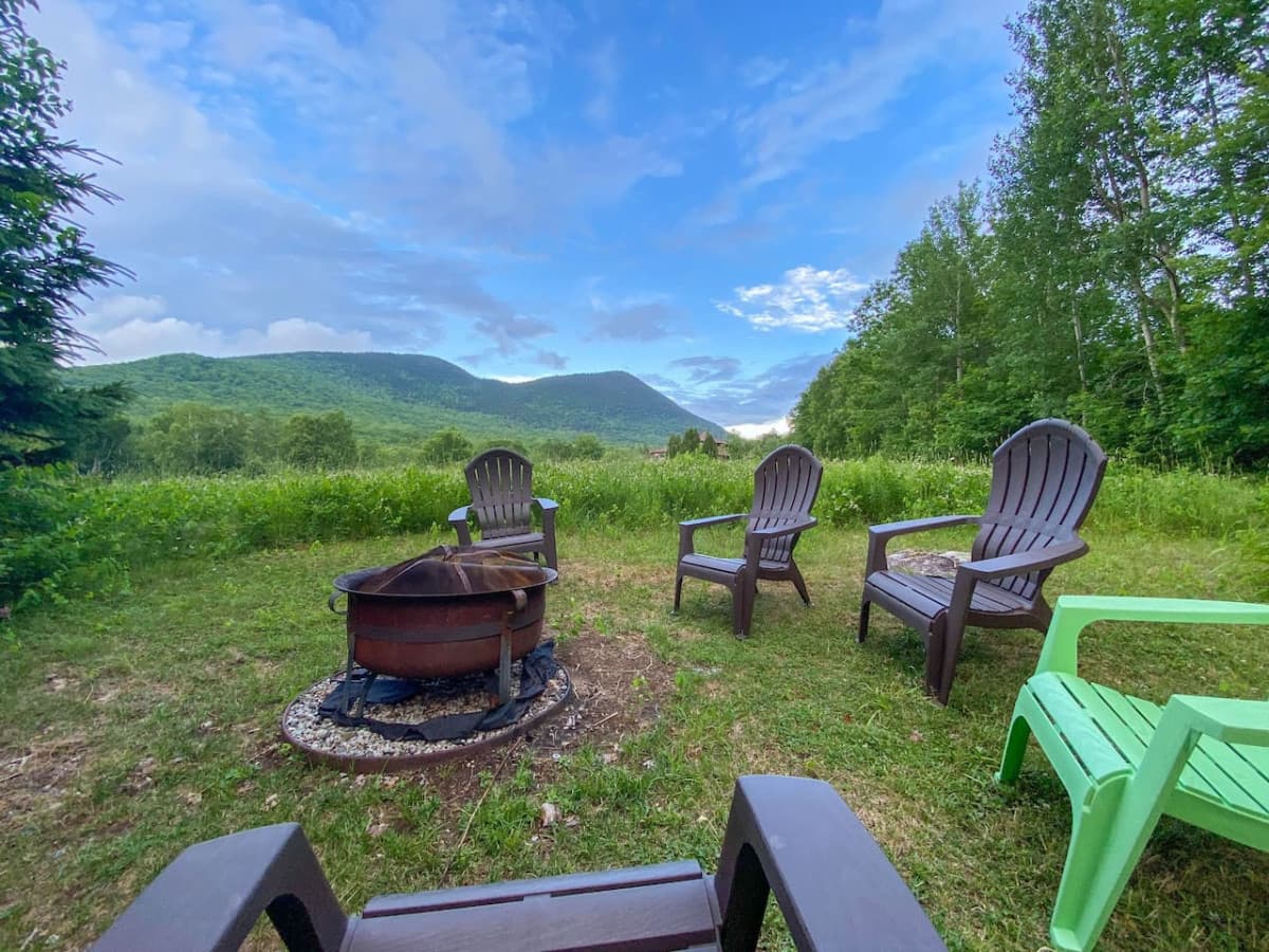Relax by the fire with some views...