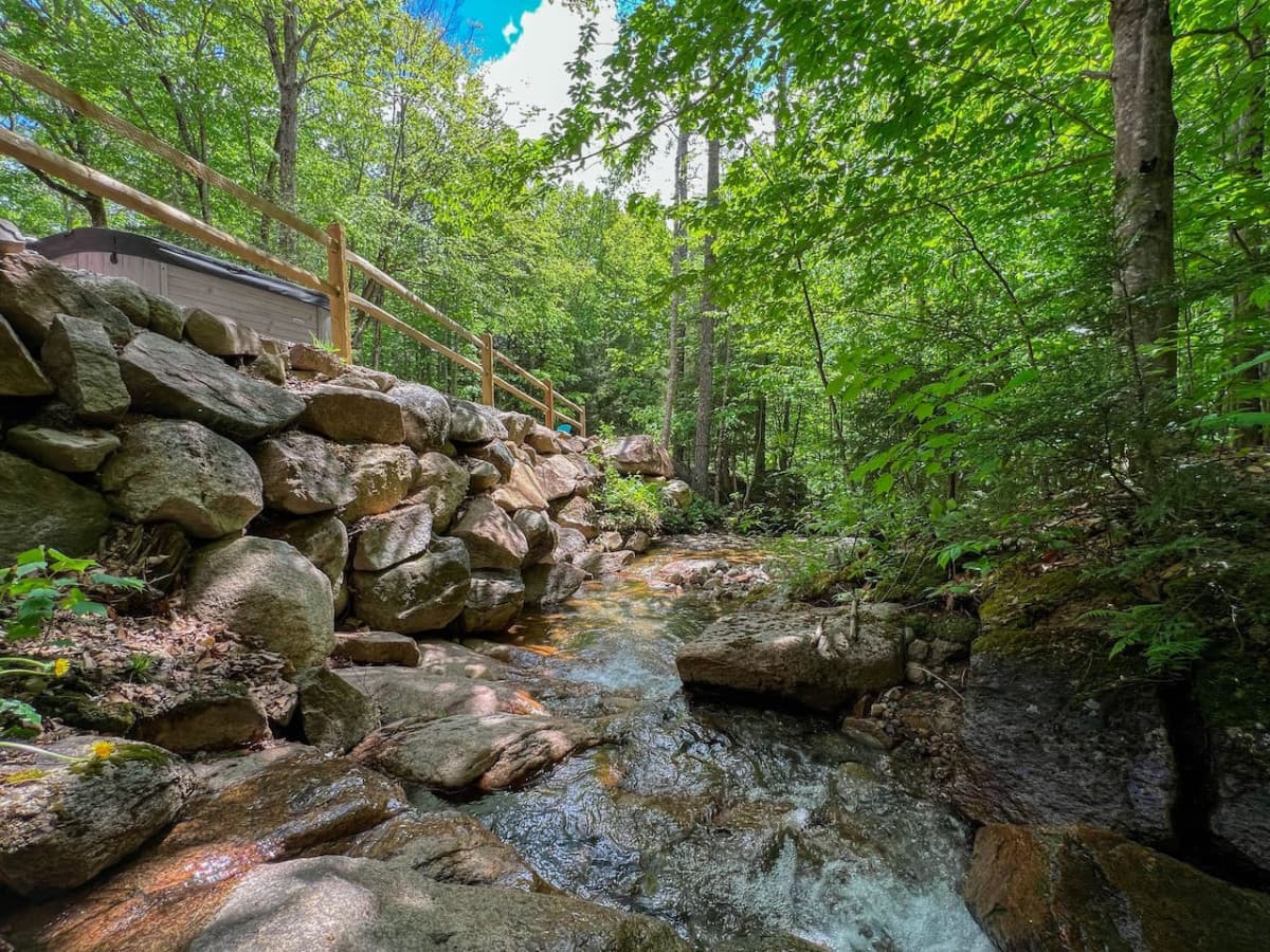 It is so much fun for all ages to walk the brook or frolic in its water.  It is stunning from so many angles.  My teenage boys love to do polar plunges in the brook in the winter. In winter months when the water is higher, they totally submerge.