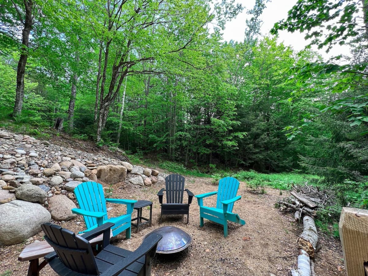It's just relaxing....Whether you have a firepit roaring or not, sitting outside in these polywood Adirondack chairs staring at the blue sky or starlit sky or just listening to the sounds of nature.  It's a great place to have a bite to eat too.
