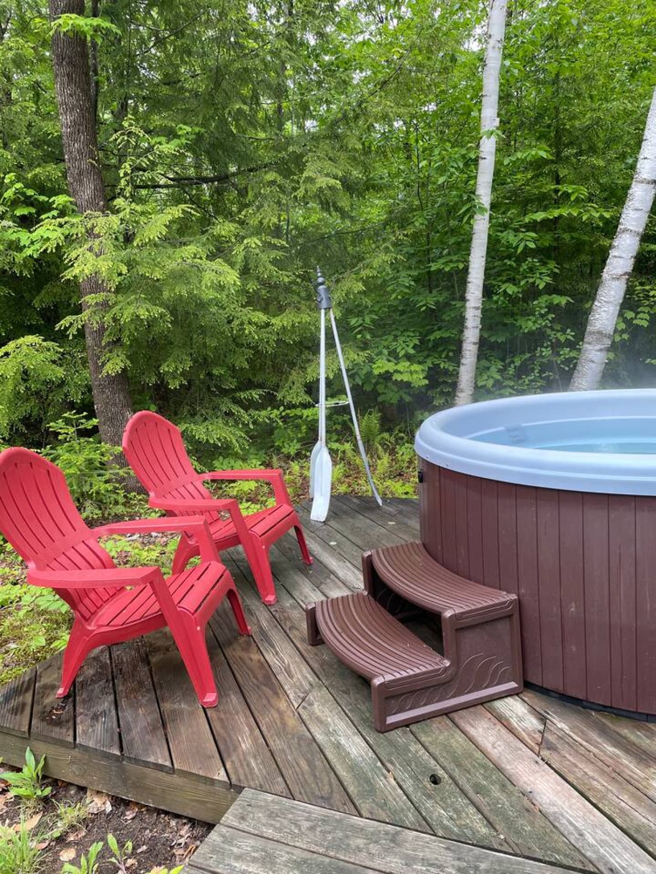 Private outdoor hot tub