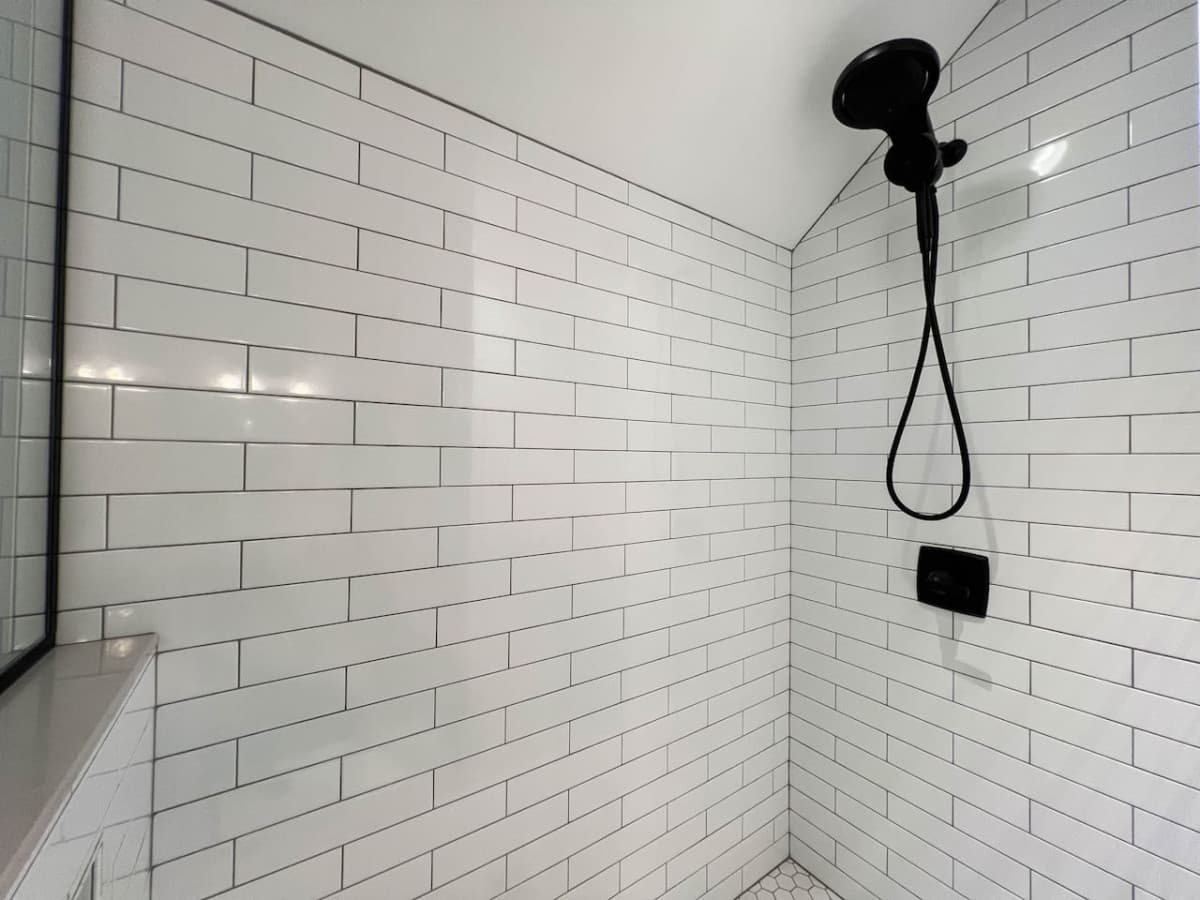 tiled shower - so much attention to detail