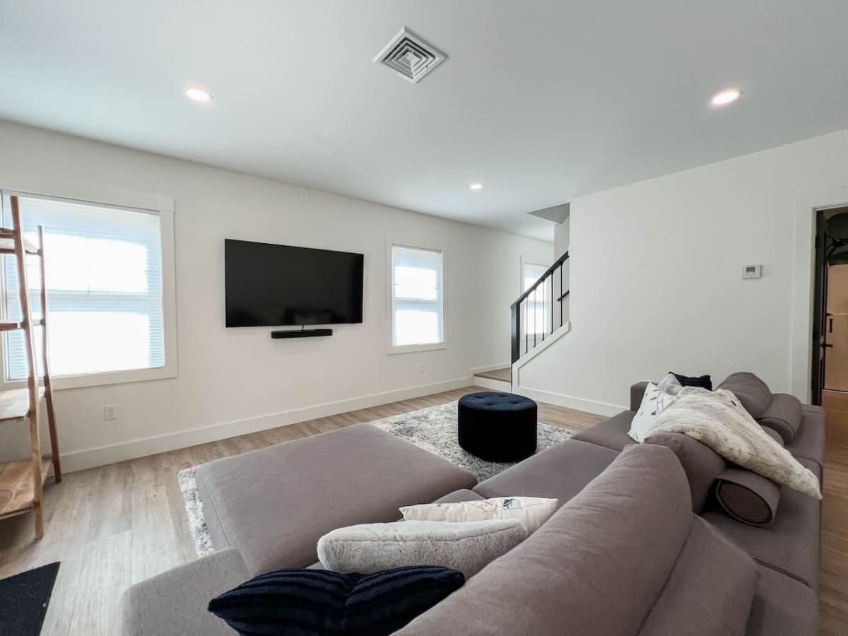 Second living room with flatscreen TV and quality sound bar