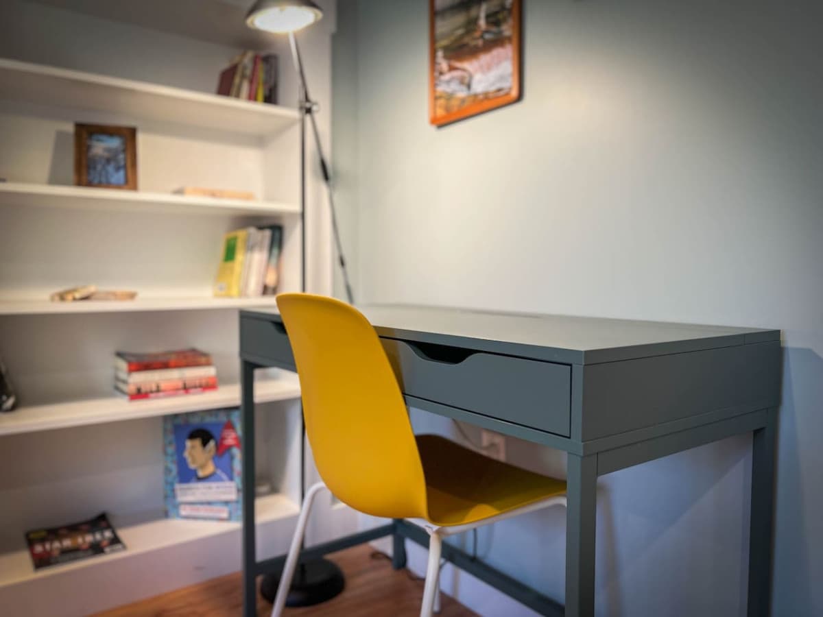 Need to squeeze in some work to your vacation? The Queen bedroom features a desk area behind closed doors.