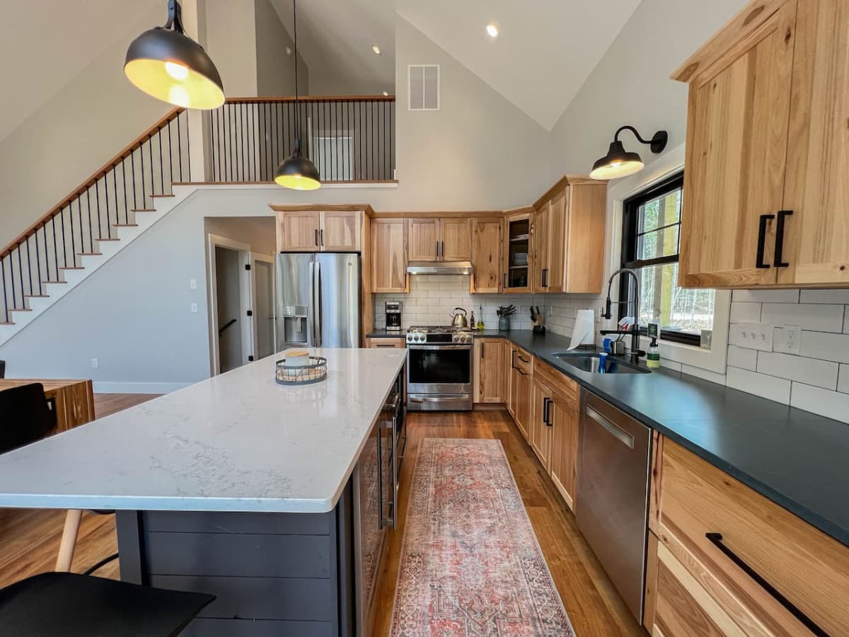 beautiful high end kitchen with solid cabinet doors