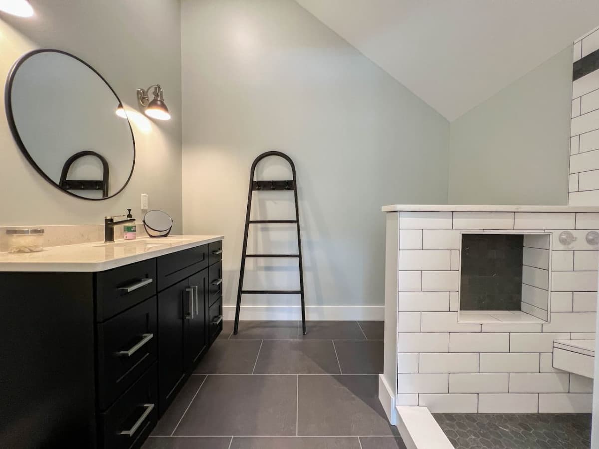 Private master bathroom