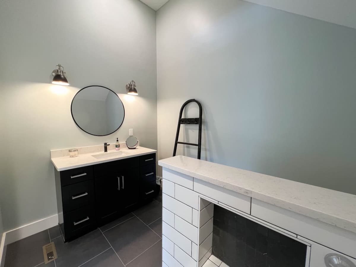 Private master bathroom