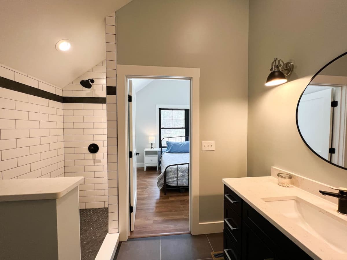 Private master bathroom