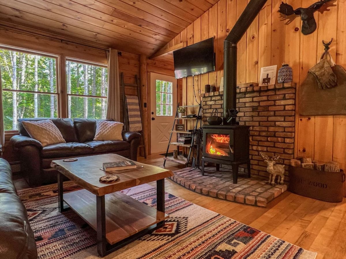 Hearthstone woods stove surrounded by quality furnishings