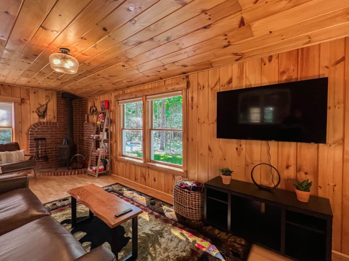 super comfortable couch with brand new 50 inch smart TV with youtube TV