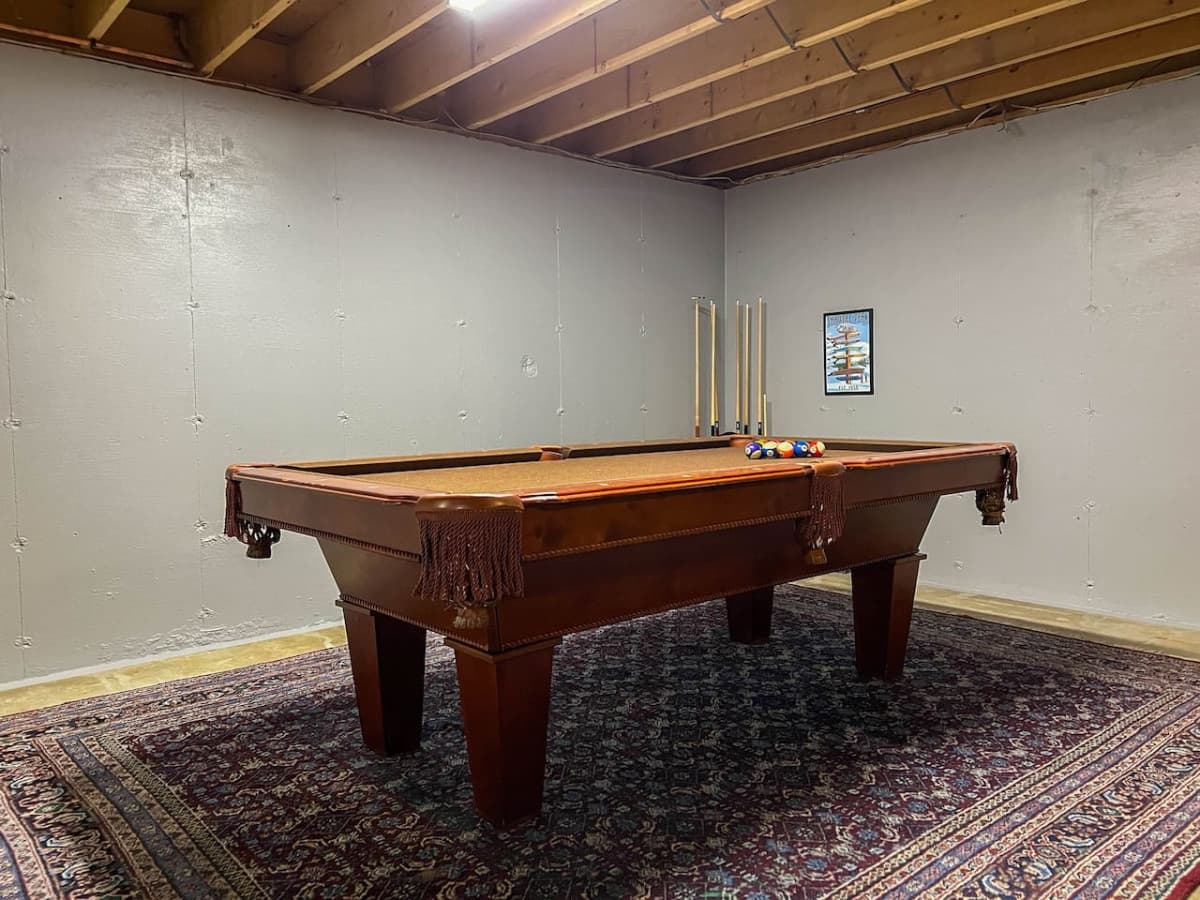 Our lower level with foosball, pool, ping pong, chess and Pop A Shot Basketball!