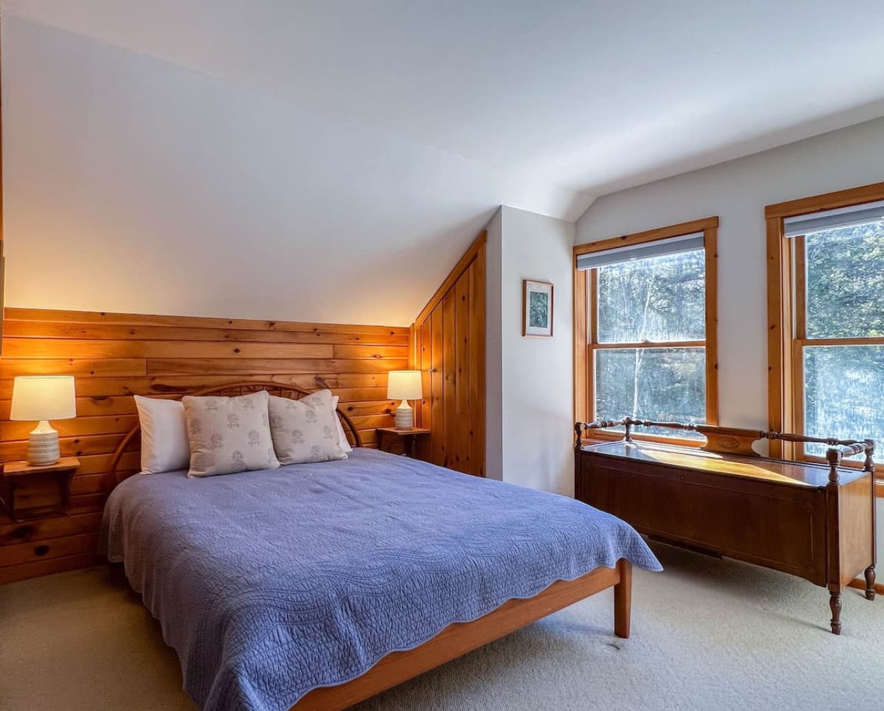 Queen bed in 2nd Master Suite. All bedrooms have blackout shades or curtains.