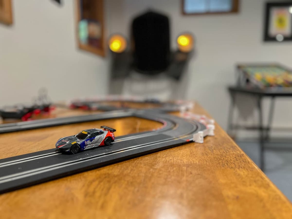 Our own kids love this slot car track and spend hours racing each other.