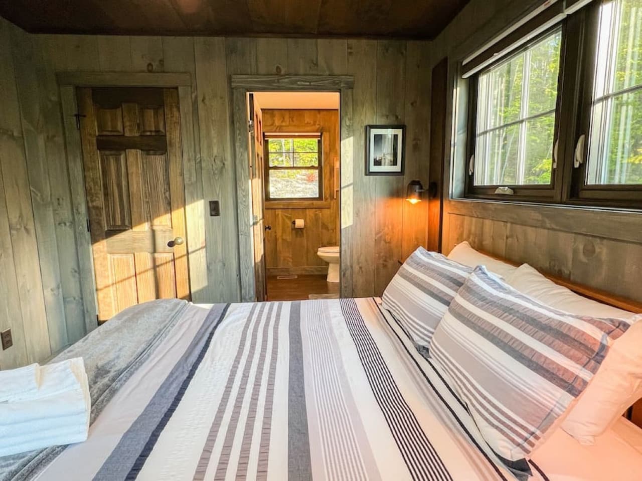 Queen bedroom with attached bathroom