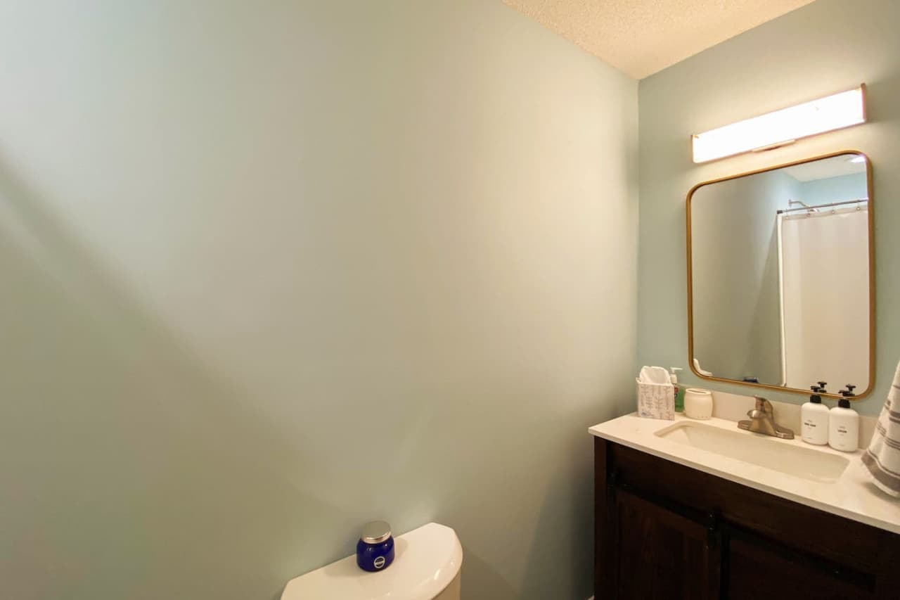 The first floor 3/4 bathroom with shower.