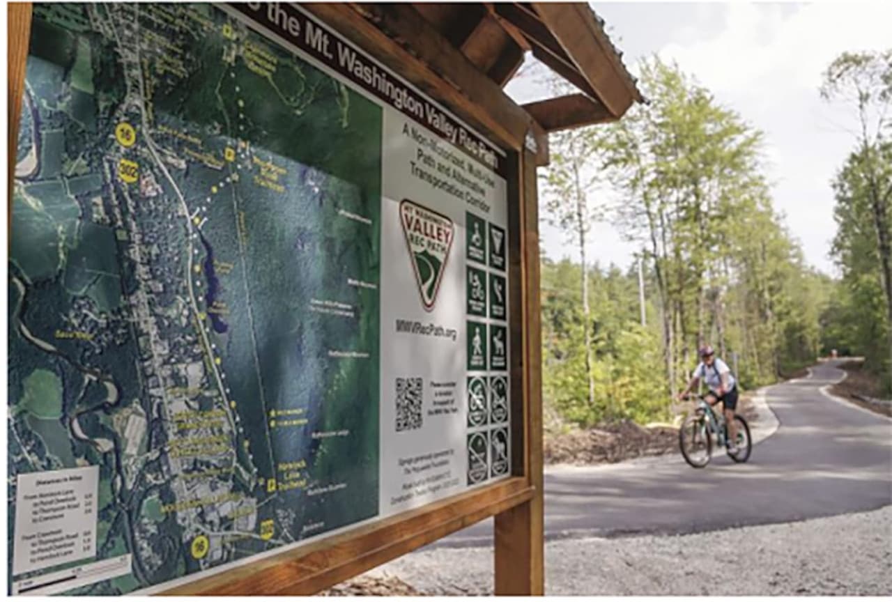 The latest popular feature is the Mount Washington Valley bike path with direct access from our backyard.