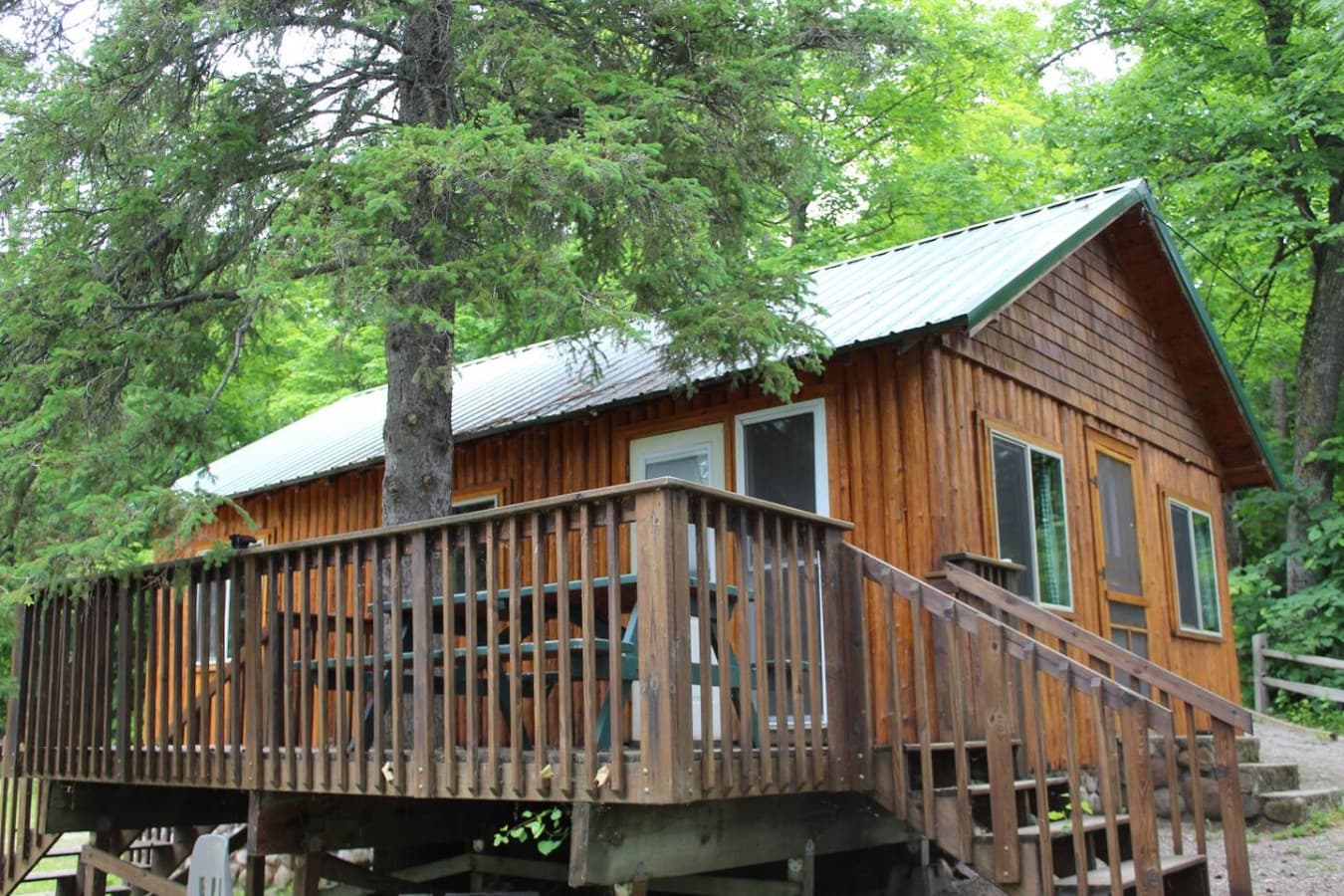 Cabin 8 - Newly remodeled cabin with shaded deck on the lakeshore