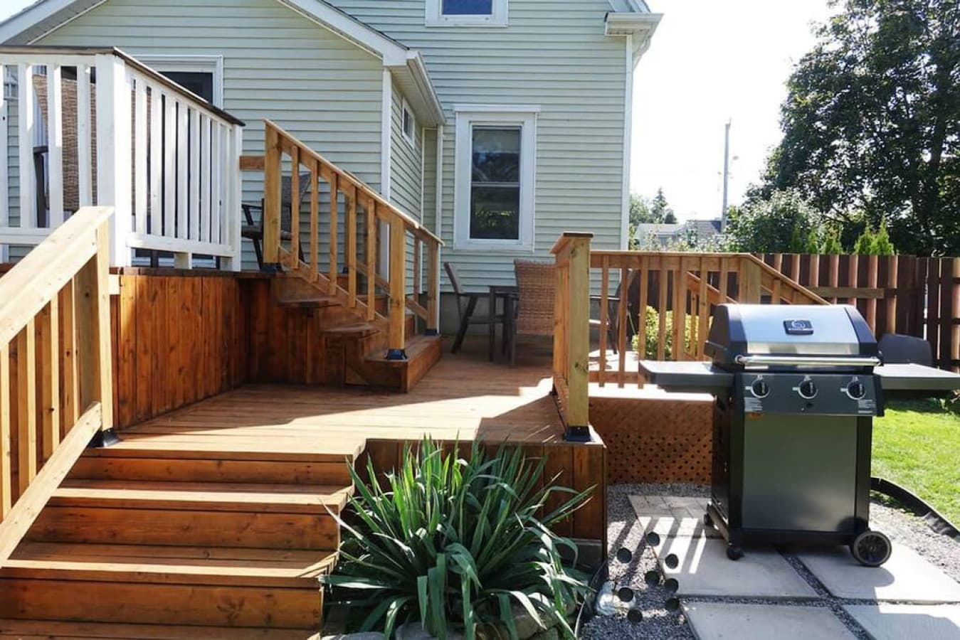 Back deck and BBQ