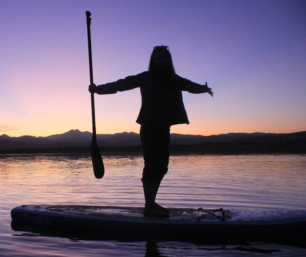 Katie paddling