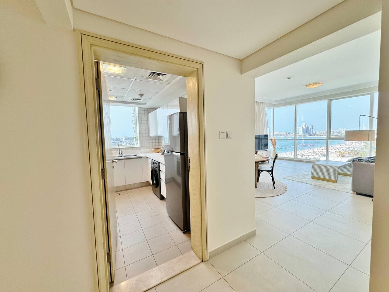 Entry hall and kitchen